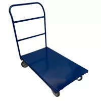 Carrinho plataforma com assoalho de chapa 400 Kg com aba frontal fixa