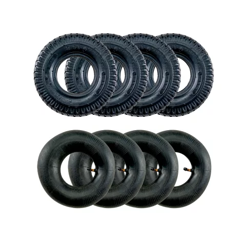 Kit 4x Pneu 250x4 4 lonas e Câmara