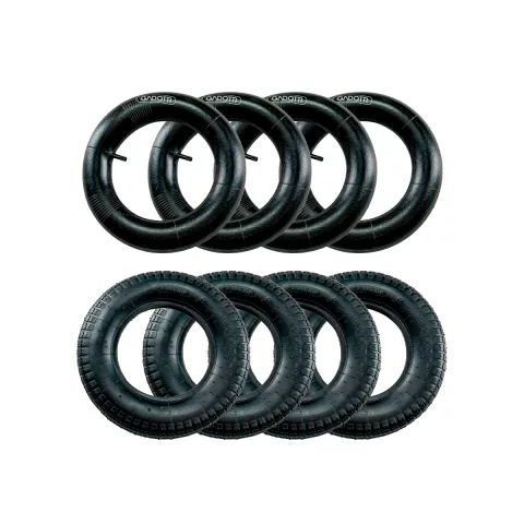 Kit 4x Pneu 325x8 2 lonas e Câmara